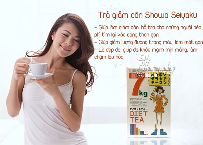 Trà giảm cân Showa Seiyaku hộp 30 gói của Nhật Bản 3