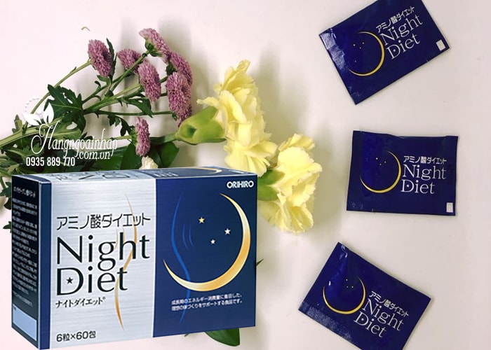 Viên uống giảm cân Night Diet Orihiro Hộp 60 gói Nhật Bản
