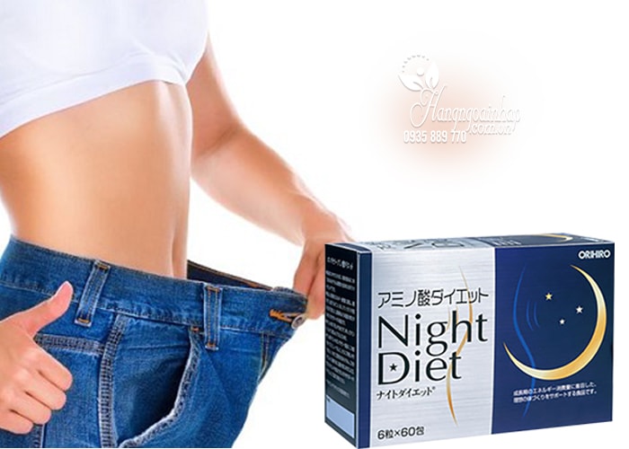 Viên uống giảm cân Night Diet Orihiro Hộp 60 gói Nhật Bản