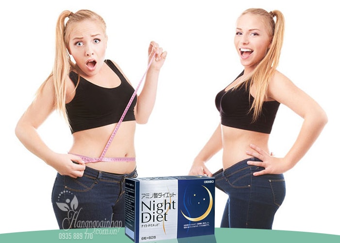 Viên uống giảm cân Night Diet Orihiro Hộp 60 gói Nhật Bản