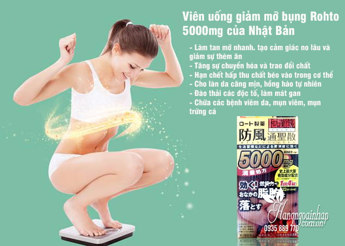 Viên uống giảm mỡ bụng Rohto 5000mg 264 viên của Nhật Bản 3