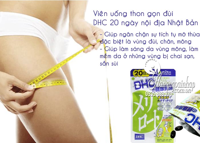 Viên uống thon gọn đùi DHC 20 ngày nội địa Nhật Bản 3