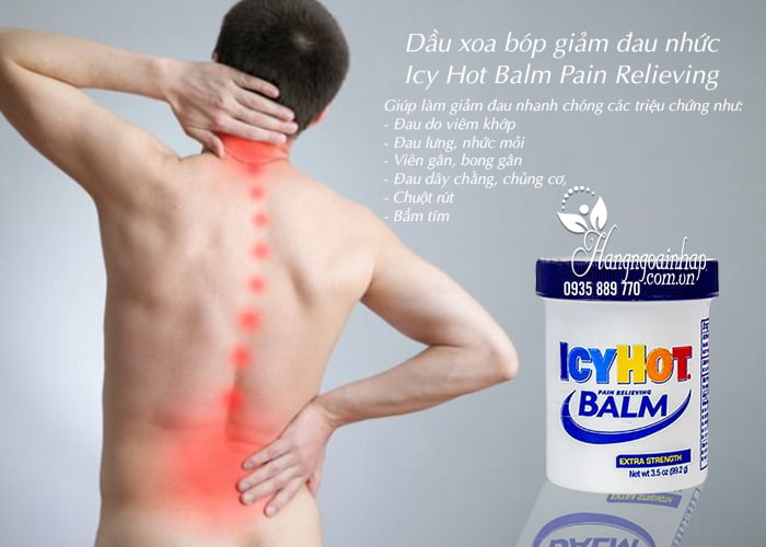 Dầu xoa bóp giảm đau nhức Icy Hot Balm Pain Relieving của Mỹ 4