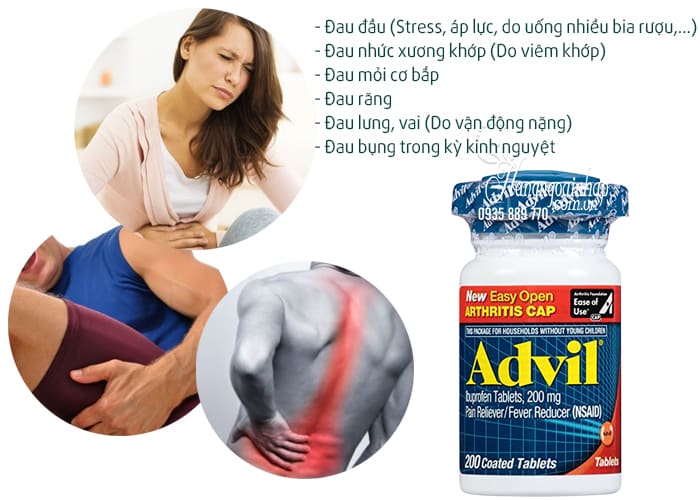 Thuốc giảm đau Advil 200mg Easy Open Arthritis Cap 200 viên mẫu mới 2