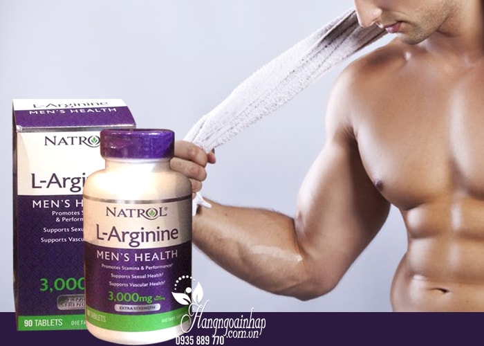 Natrol L-Arginine 3000mg hộp 90 viên của Mỹ - Thuốc tăng cường sinh lý nam giới