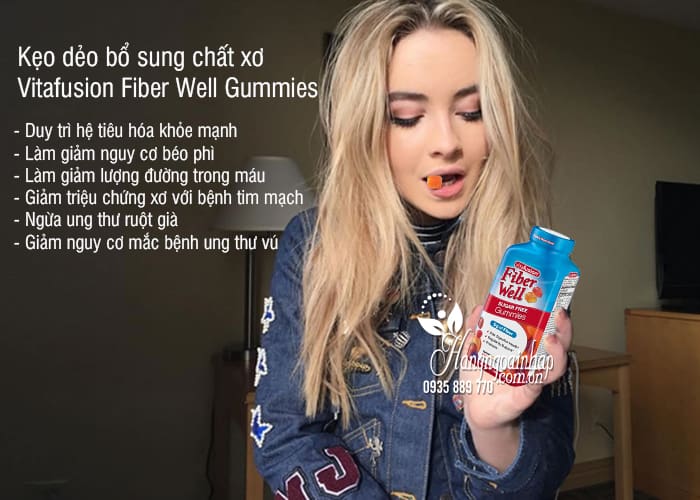 Kẹo dẻo bổ sung chất xơ Vitafusion Fiber Well Gummies 220v 3
