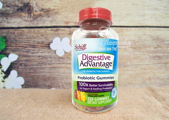 Kẹo dẻo hỗ trợ tiêu hóa Schiff Digestive Advantage Probiotic 1