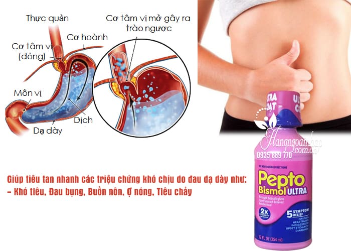 Siro chuyên trị tiêu hóa, dạ dày Pepto Bismol Ultra 354ml 2