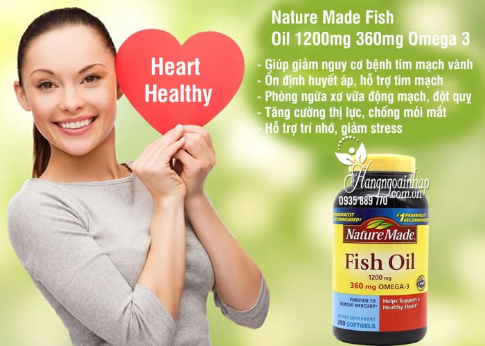 Nature Made Fish Oil 1200mg 360mg Omega 3 200 Viên 2