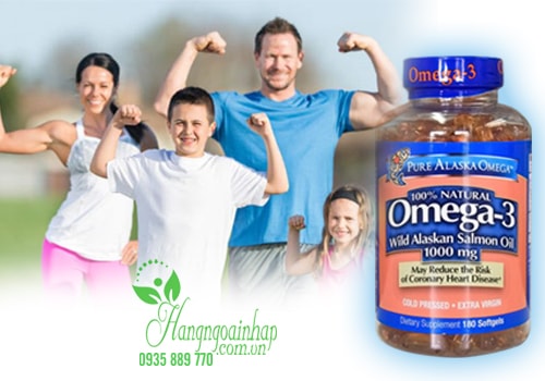 Viên dầu cá hồi Pure Alaska Omega-3 Wild Salmon Oil 1000mg của Mỹ