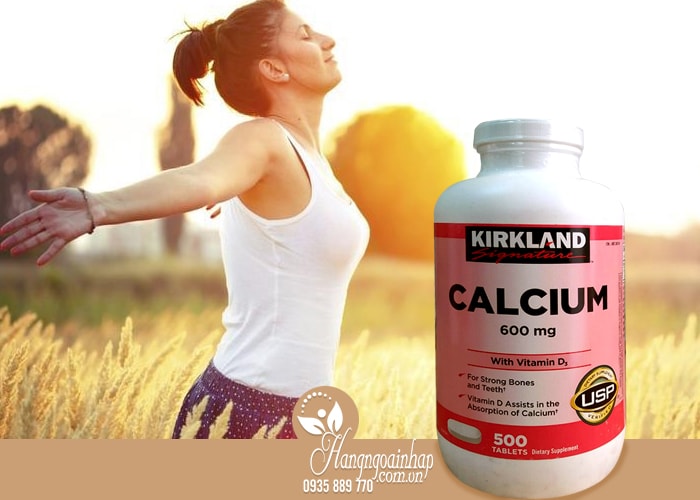 Viên Calcium 600mg With Vitamin D 500 Viên Của Kirkland