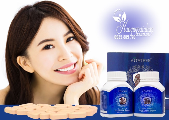 Viên uống nhau thai cừu Úc Vitatree Strength Sheep Placenta 60.000mg