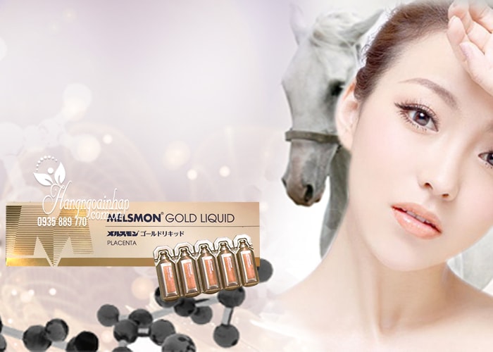 Nước uống nhau thai ngựa Melsmon Gold Liquid Nhật Bản 3