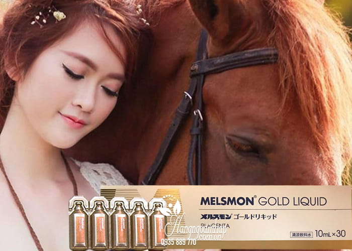 Nước uống nhau thai ngựa Melsmon Gold Liquid Nhật Bản 4
