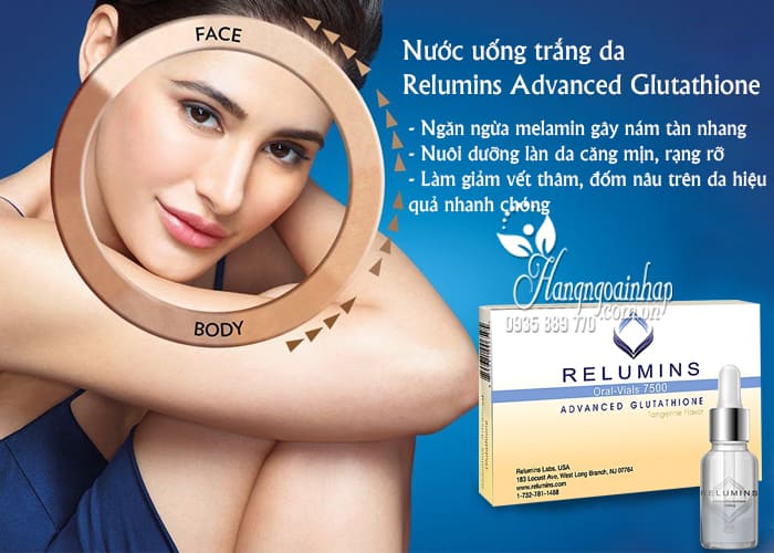 Nước uống trắng da Relumins Advanced Glutathione 7500mg 3