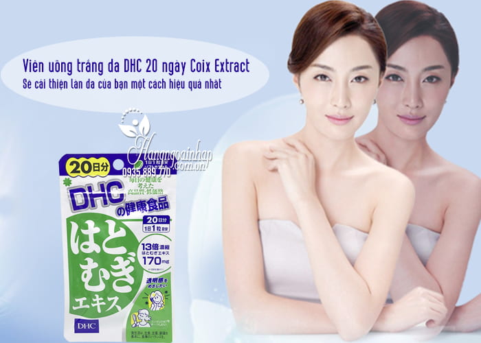 Viên uống trắng da DHC 20 ngày Coix Extract của Nhật Bản