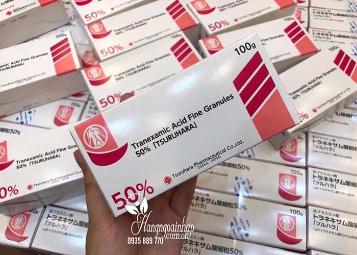 Bột trị nám trắng da Tranexamic Acid 50 Tsuruhara 100g 5
