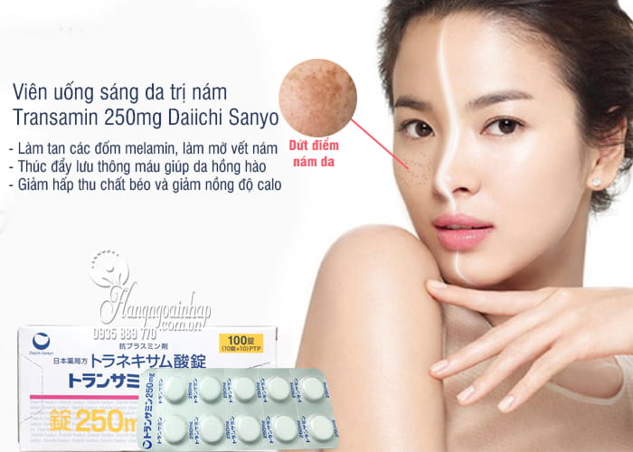 Viên uống sáng da trị nám Transamin 250mg Daiichi Sanyo của Nhật 3