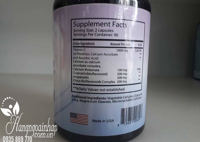 Viên uống trắng da Relumins Vitamin C Complex 180 viên của Mỹ (2)