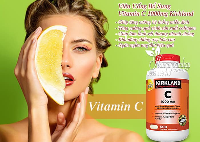 Viên Uống Bổ Sung Vitamin C 1000mg Kirkland 500 Viên của Mỹ 4