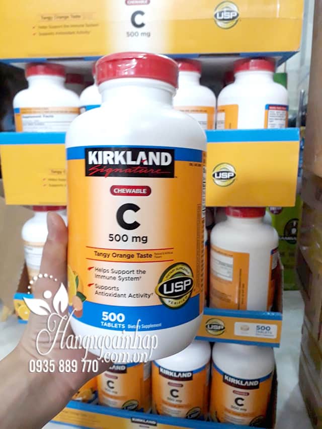 Viên uống bổ sung vitamin C 500mg Kirkland 500 viên của Mỹ 33