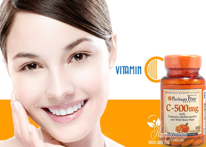 Viên uống Vitamin C 500mg Puritans Pride 100 viên của Mỹ 4