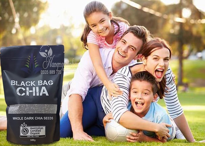 Hạt chia Úc Black Bag Chia túi 500g-Hạt chia hữu cơ Úc-Nhập từ Úc 