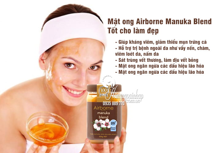 Mật ong Airborne Manuka Blend 25+ 500g - Mật ong New Zealand 5