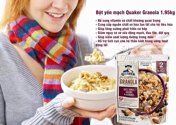 Bột yến mạch Quaker Granola 978g - Yến mạch cao cấp của Mỹ 3