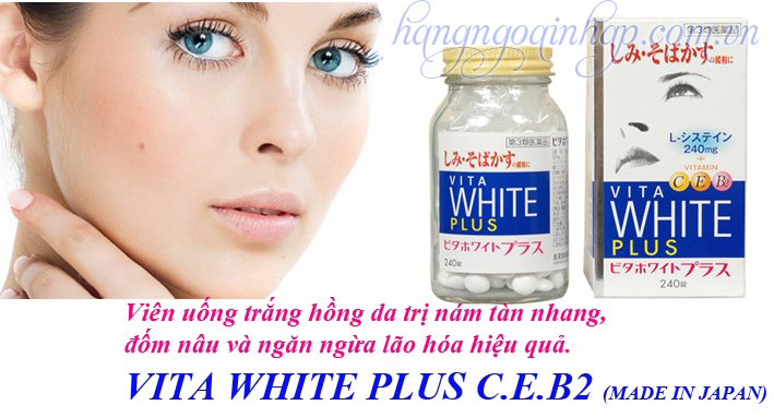 Viên uống trắng da, trị nám và tàn nhang VITA White Plus C.E.B2