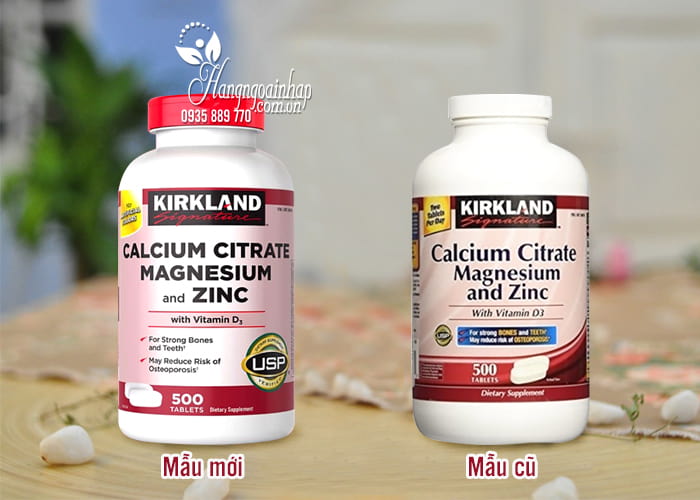 Viên uống Kirkland Calcium Citrate Magnesium and Zinc 500 viên của Mỹ 1